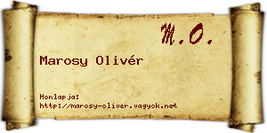 Marosy Olivér névjegykártya